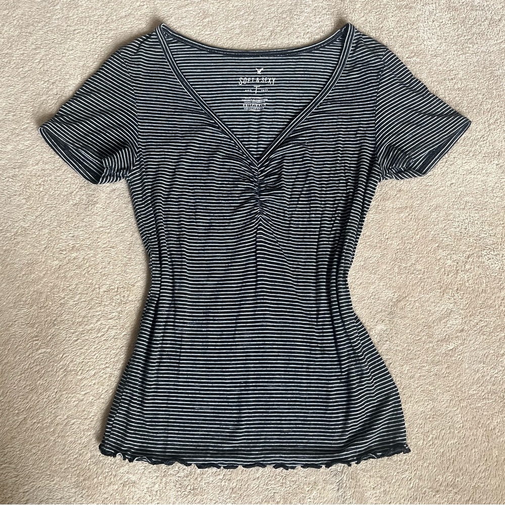 American Eagle stripe T-shirt